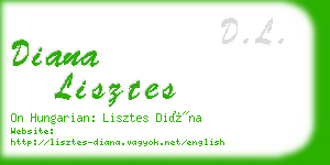 diana lisztes business card